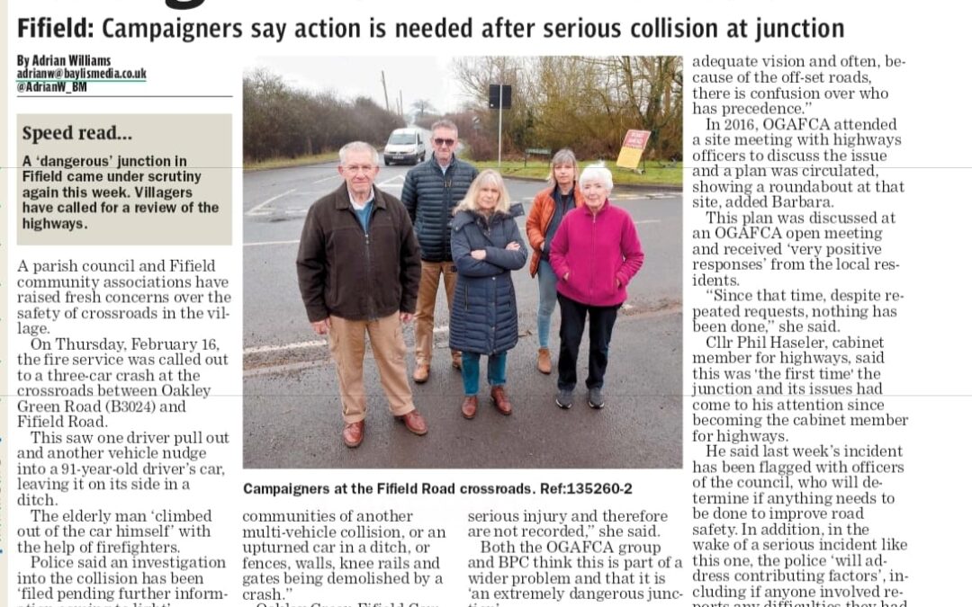 Call for safety review at dangerous crossroads